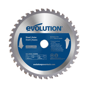 Lama per acciaio in TCT Evolution da 185 mm con 40 denti e alesaggio da 20 mm per sega circolare