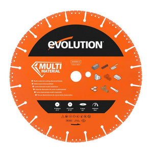 Disco diamantato per demolizione multi-materiale, segmentato, 300mm, alesaggio 22,2mm, Evolution per troncatrici per calcestruzzo