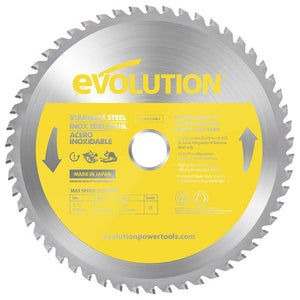 Lama per taglio acciaio inox in TCT Evolution da 210 mm, 54 denti, alesaggio da 25,4 mm per seghe circolari