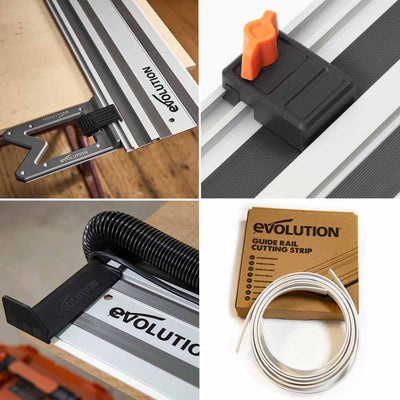 Evolution Kit Accessori per Binari Guida G2 – Squadra 90°, Guida Cavo, Fine Corsa e Striscia Antischegge