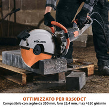 Disco diamantato premium Evolution 350mm con alta concentrazione di diamante, bordo segmentato e foro da 22,2mm