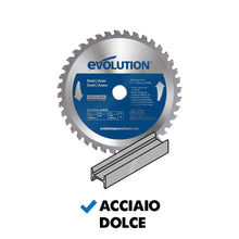 Lama per acciaio in TCT Evolution da 185 mm con 40 denti e alesaggio da 20 mm per sega circolare
