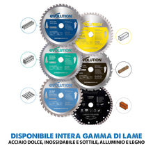 Lama per acciaio in TCT Evolution da 185 mm con 40 denti e alesaggio da 20 mm per troncatrice radiale angolare