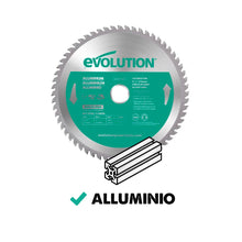 Lama speciale per taglio alluminio TCT Evolution da 210mm, 60 denti, alesaggio 25,4mm per troncatrici