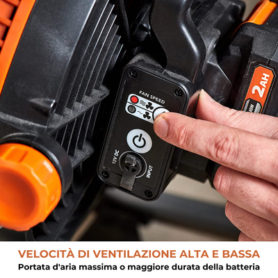 Ventilatore a batteria Evolution R240FAN-Li senza batteria e caricatore