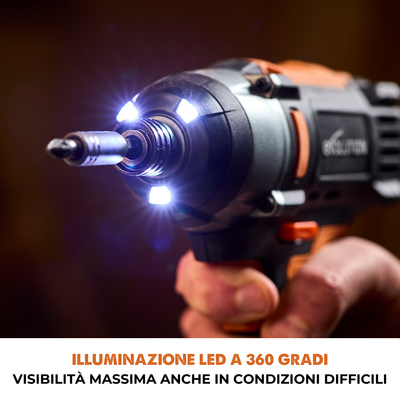 Avvitatore a percussione a batteria Evolution R180IDR-Li senza batteria e caricabatterie