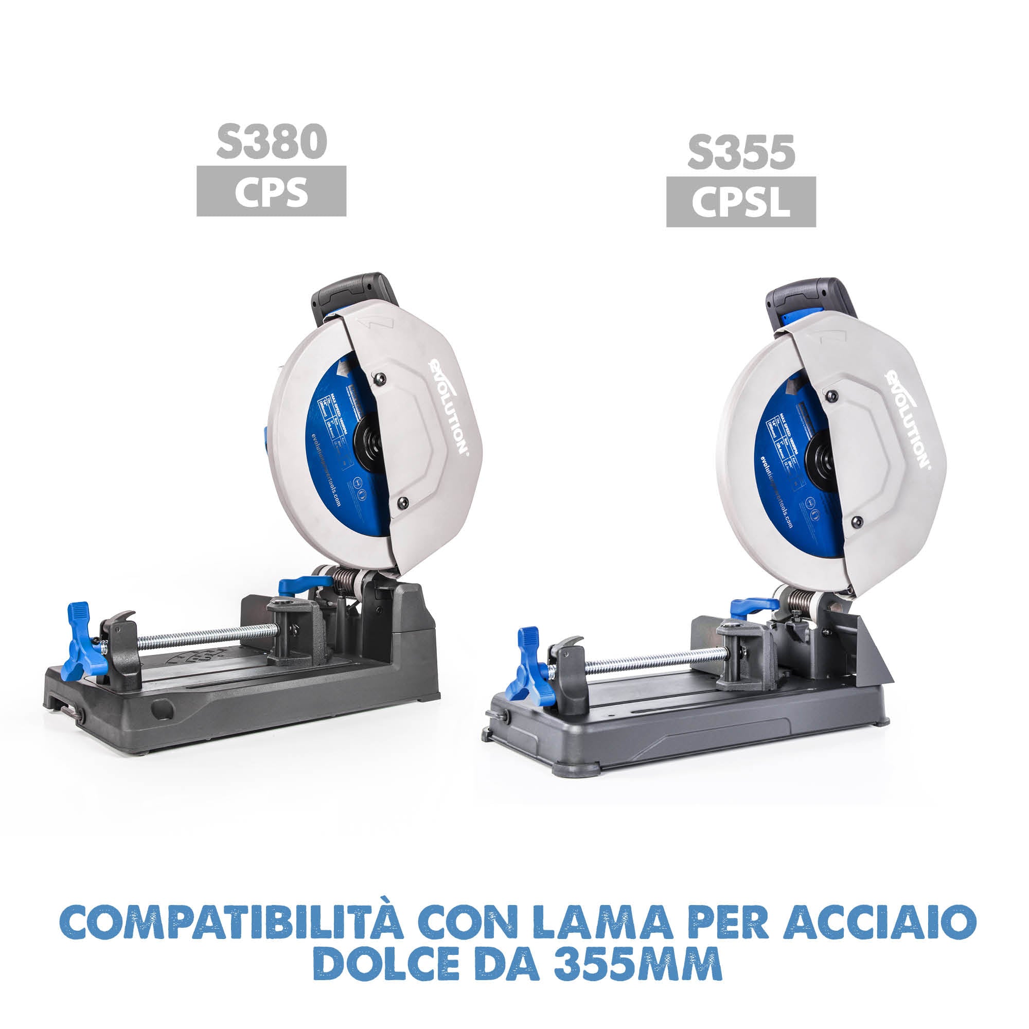 Lama di precisione per acciaio TCT Evolution da 355mm, 90 denti, alesaggio da 25.4mm per troncatrice angolare e a trazione.