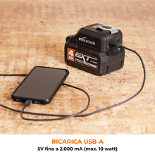 Caricatore per cellulare USB con luce LED per batterie Evolution