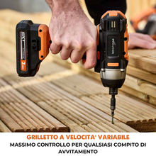 Avvitatore a percussione a batteria Evolution R180IDR-Li con batteria da 2Ah e caricabatterie