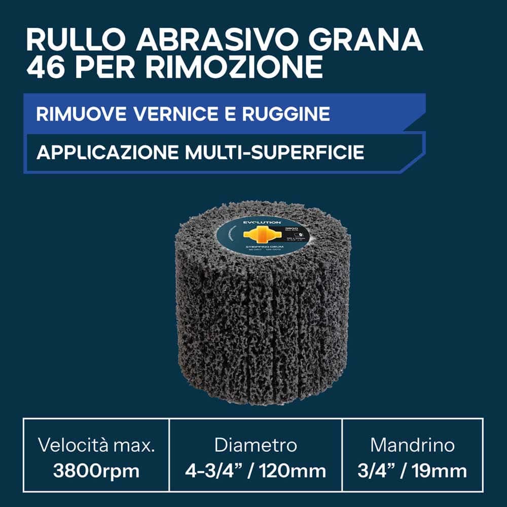 Rullo di sgrossatura grana 46 per satinatrice | Sbavatura e pulizia