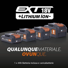 Pacchetto Evolution: Sega circolare a batteria 185mm R185CCSX-Li con batteria da 4Ah e caricabatterie + guida di taglio 2,8 metri