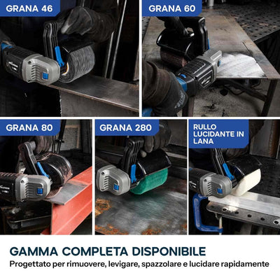 Rullo di sgrossatura a grana 80 con strati alternati per utensili di lavorazione delle superfici | Spazzolatura e sbavatura