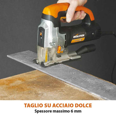 Seghetto alternativo Evolution RAGE7-S 710W con cavo e controllo della velocità variabile
