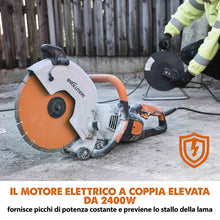 Pacchetto Evolution: Sega per calcestruzzo elettrica R300DCT+ con lama diamantata premium da 300mm + serbatoio d'acqua a pedale da 15L