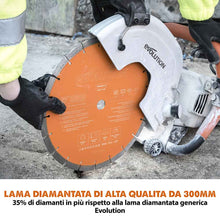 Pacchetto Evolution: Sega per calcestruzzo elettrica R300DCT+ con disco diamantato premium da 300mm + serbatoio d'acqua portatile da 15L con pompa manuale