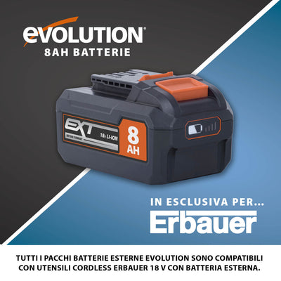 Batteria Li-Ion 8Ah 18V Evolution R18BAT-LI8
