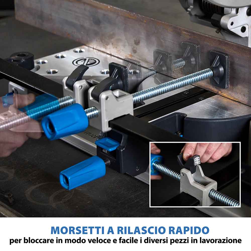 Troncatrice angolare da 355 mm Evolution S355MCS per il taglio del metallo