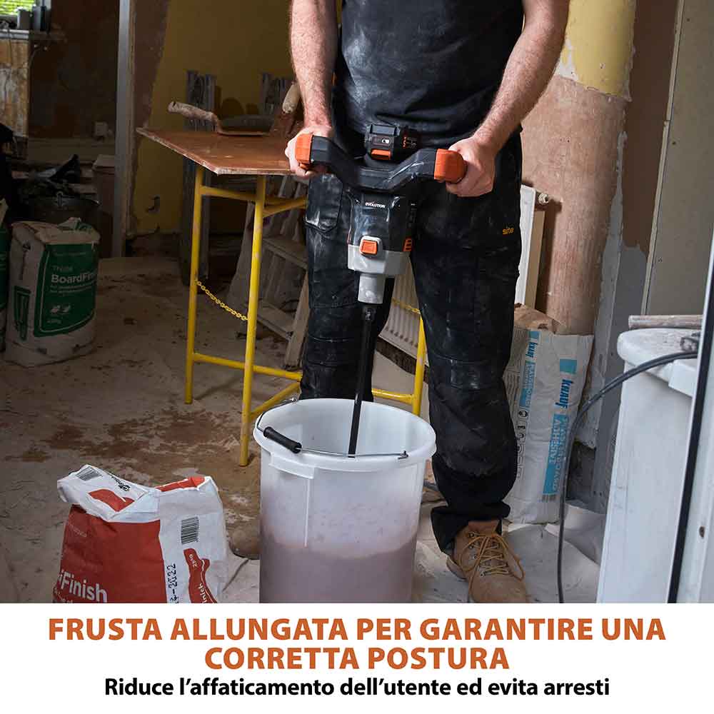 Miscelatore portatile a batteria Evolution R120MXR-Li senza batteria e caricabatterie