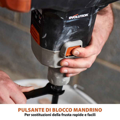 Miscelatore portatile a batteria Evolution R120MXR-Li senza batteria e caricabatterie