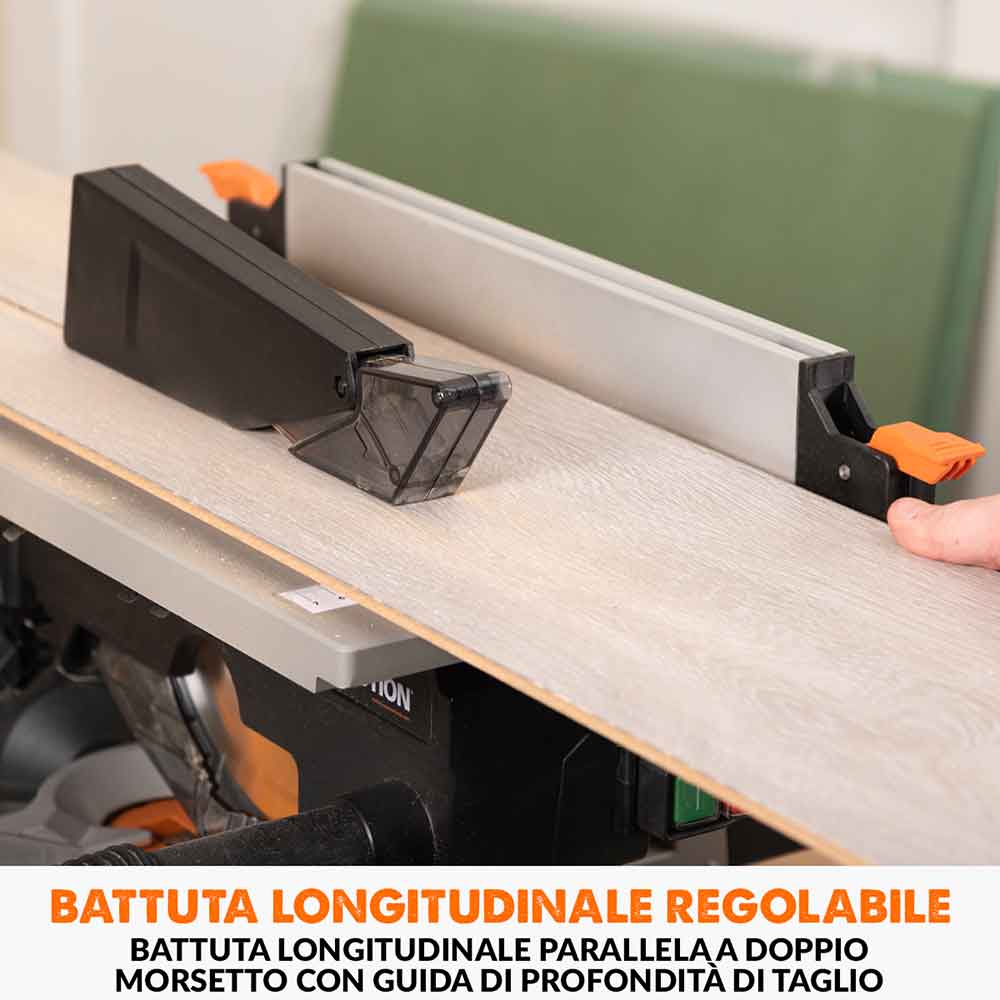 Troncatrice angolare con piano superiore Evolution R210MTS-G2 con lama da 210mm multi-materiale TCT