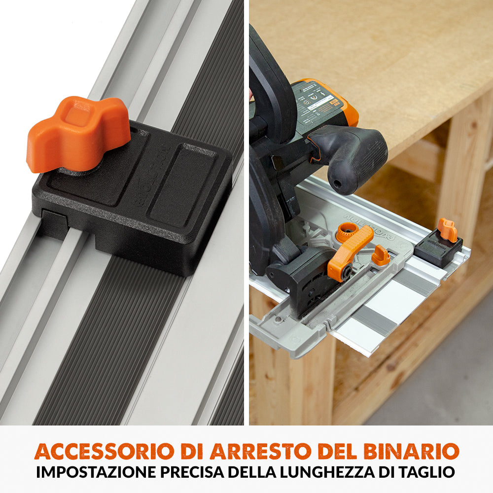 Binari di guida al taglio universali Evolution ST1400-G2 da 1,4 m per seghe circolari