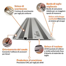 Pacchetto Evolution: Sega circolare S210CCS da 210mm per il taglio del metallo + binari di guida al taglio da 1,4m