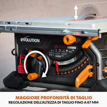Pacchetto Evolution: Banco Sega R255TBL+ 1800W con lama da 255mm multi-materiale TCT + Supporto portatile con ruote