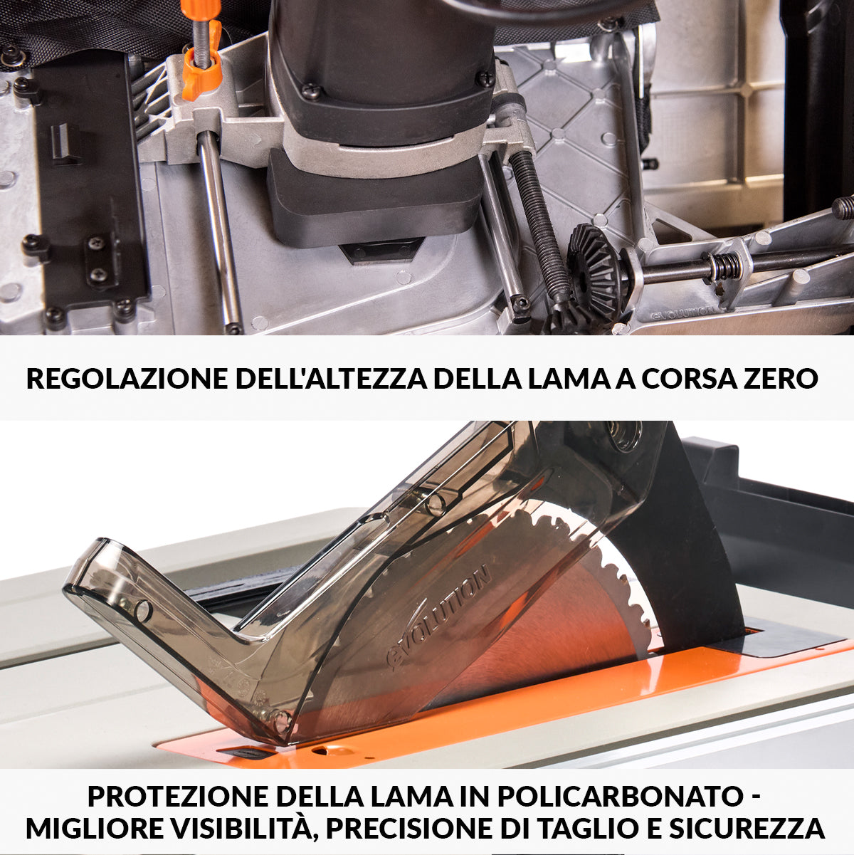 Banco Sega Evolution R255TBL 1650W con lama da 255mm multi-materiale TCT