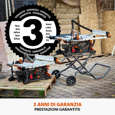 Banco Sega Evolution R255TBL 1650W con lama da 255mm multi-materiale TCT