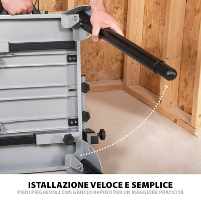 Pacchetto Evolution: Troncatrice a trazione da 355 mm S355CPS per il taglio del metallo + Supporto universale