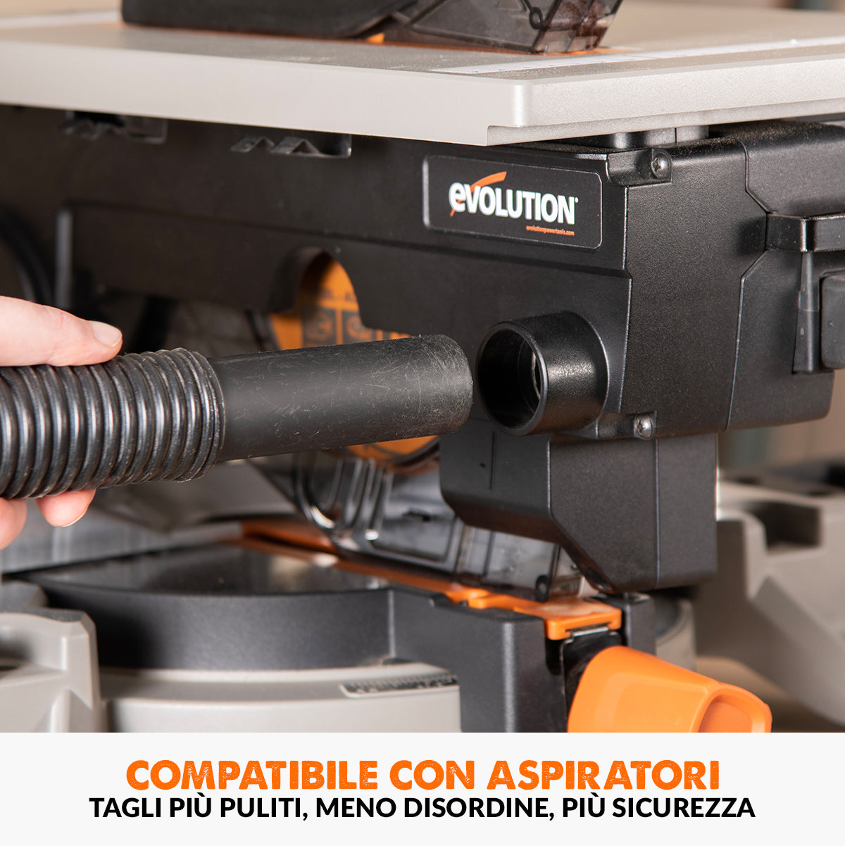 Troncatrice angolare con piano superiore Evolution R210MTS-G2 con lama da 210mm multi-materiale TCT
