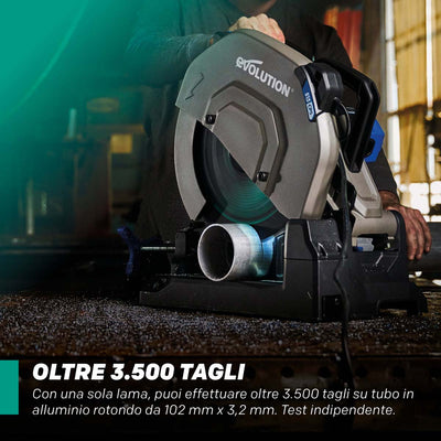Lama EVOMAX 355mm con 100 denti per il taglio professionale e intensivo dell’alluminio