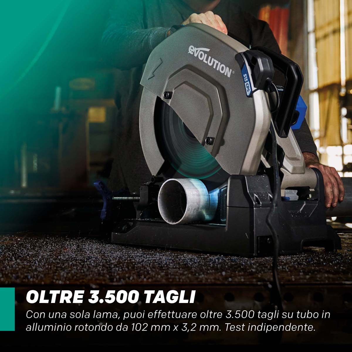 Lama EVOMAX 355mm con 100 denti per il taglio professionale e intensivo dell’alluminio