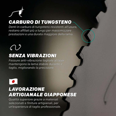 Lama EVOMAX 355mm con 100 denti per il taglio professionale e intensivo dell’alluminio