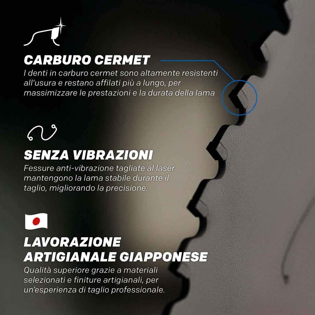Lama EVOMAX 355mm con 80 denti in carburo Cermet per il taglio professionale e intensivo di acciaio dolce