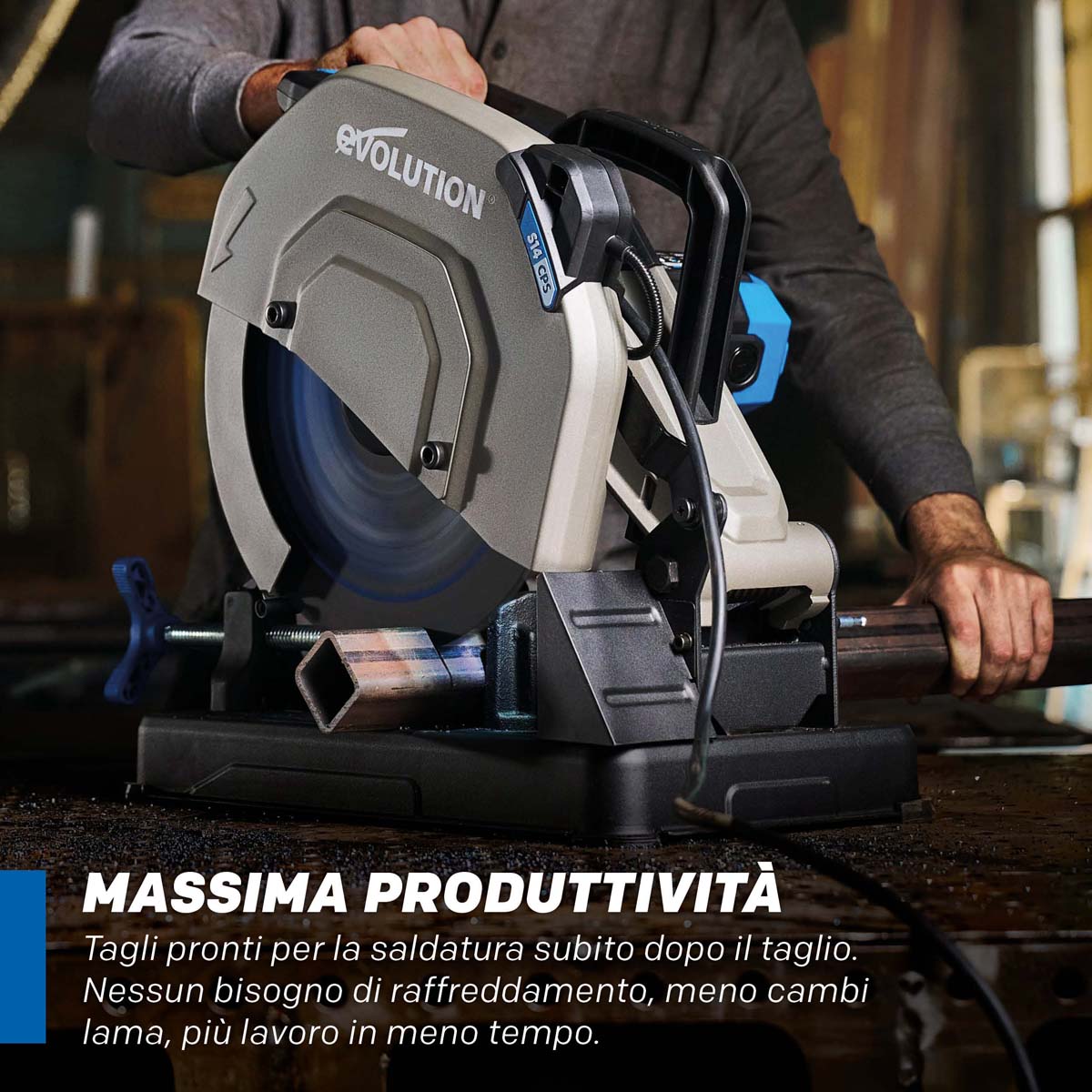 Lama EVOMAX 355mm con 80 denti in carburo Cermet per il taglio professionale e intensivo di acciaio dolce