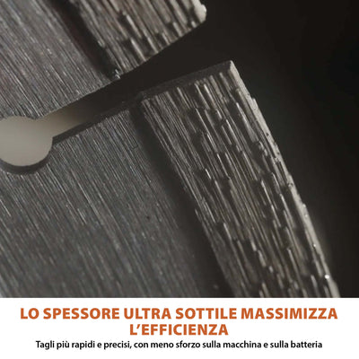 Disco diamantato EVOMAX 260mm – ultra sottile, specifico per seghe a disco a batteria