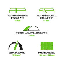 Banco sega Evolution FURY5-S con lama in TCT da 255mm per taglio multi-materiale – Semi Nuovo (B-GRADE)