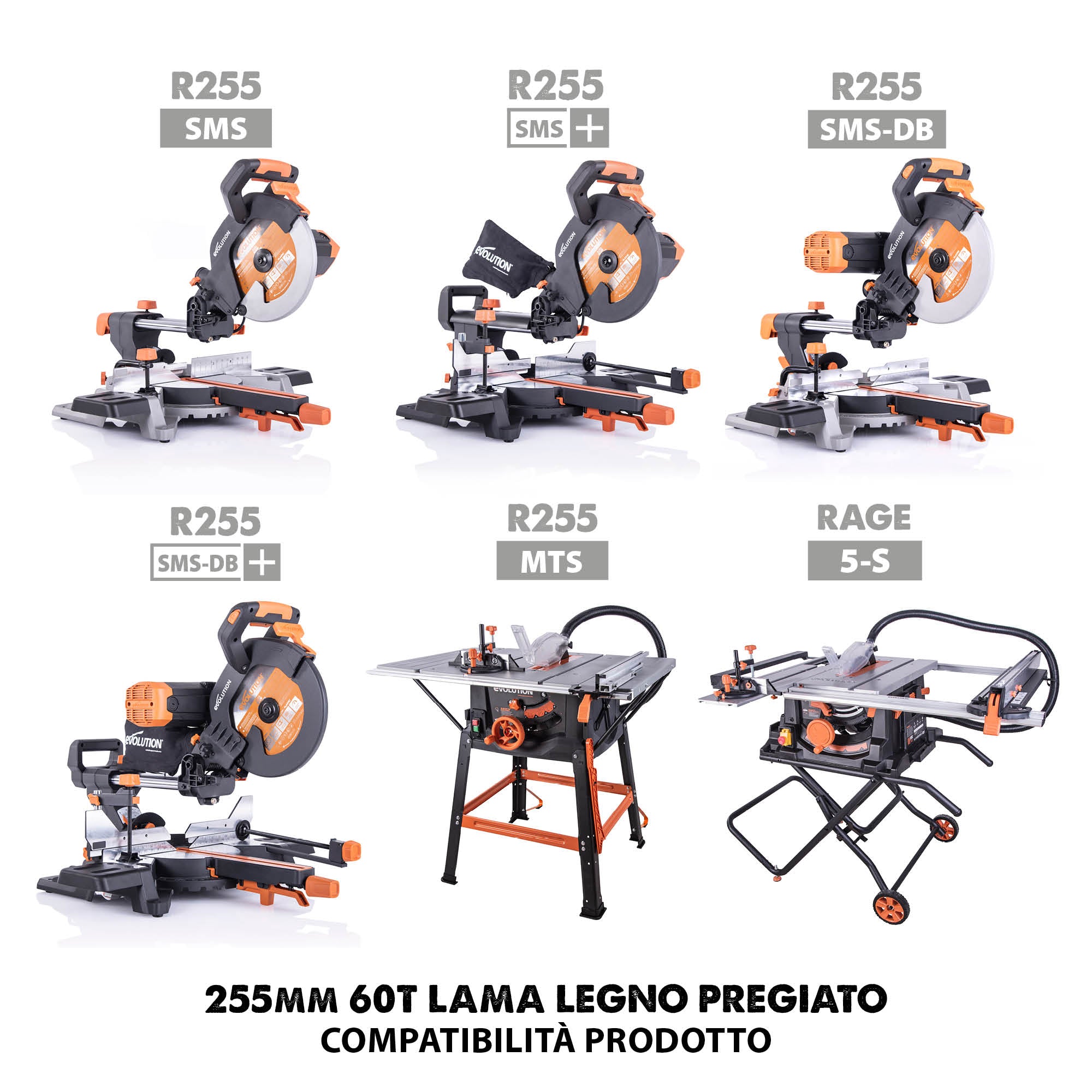 Lama da finitura per legno in TCT da 255mm, 60 denti, alesaggio 25,4mm – per troncatrice e sega da banco
