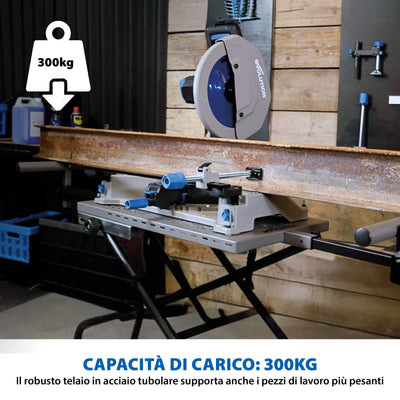 Troncatrice per metallo da 355 mm Evolution S355MCS + Supporto con ruote MCSSTAND