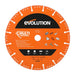 Disco diamantato per demolizione multi-materiale, segmentato, 255mm, alesaggio 22,2mm, Evolution per troncatrici per calcestruzzo