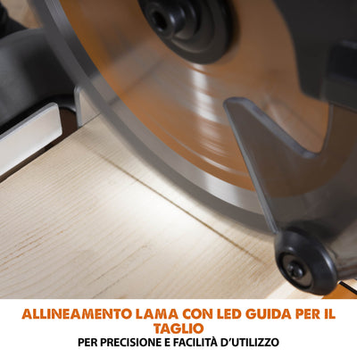 Troncatrice radiale angolare a batteria Evolution R185SMS-Li da 185 mm con lama multi-materiale TCT senza batteria e caricabatterie rapido