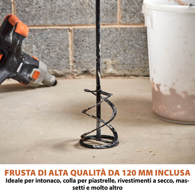 Miscelatore portatile a batteria Evolution R120MXR-Li senza batteria e caricabatterie