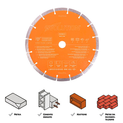 Disco diamantato premium segmentato 230mm foro 22,2mm
