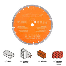 Disco diamantato premium segmentato da 300 mm con foro da 22,2 mm Evolution per sega circolare per calcestruzzo