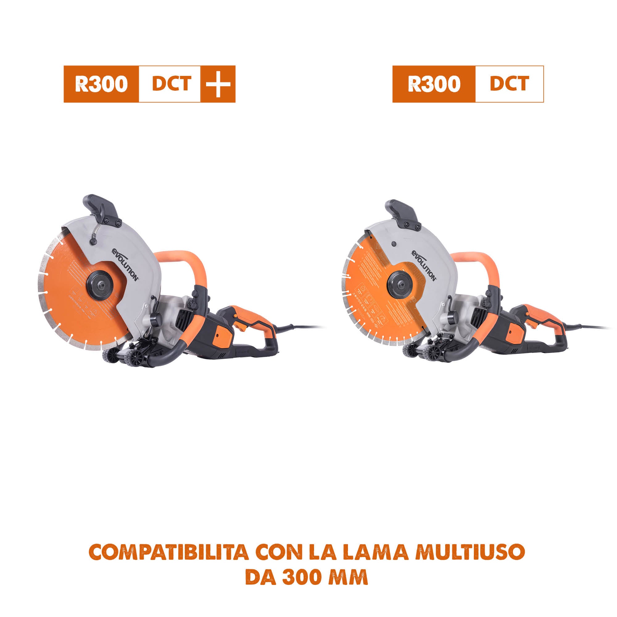 Disco diamantato premium segmentato da 300 mm con foro da 22,2 mm Evolution per sega circolare per calcestruzzo