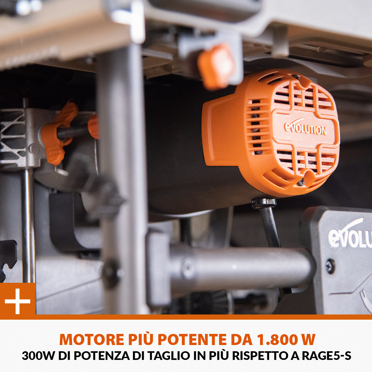 Banco sega R255TBL+ 1800W con lama da 255mm multi-materiale TCT + Supporto portatile con ruote