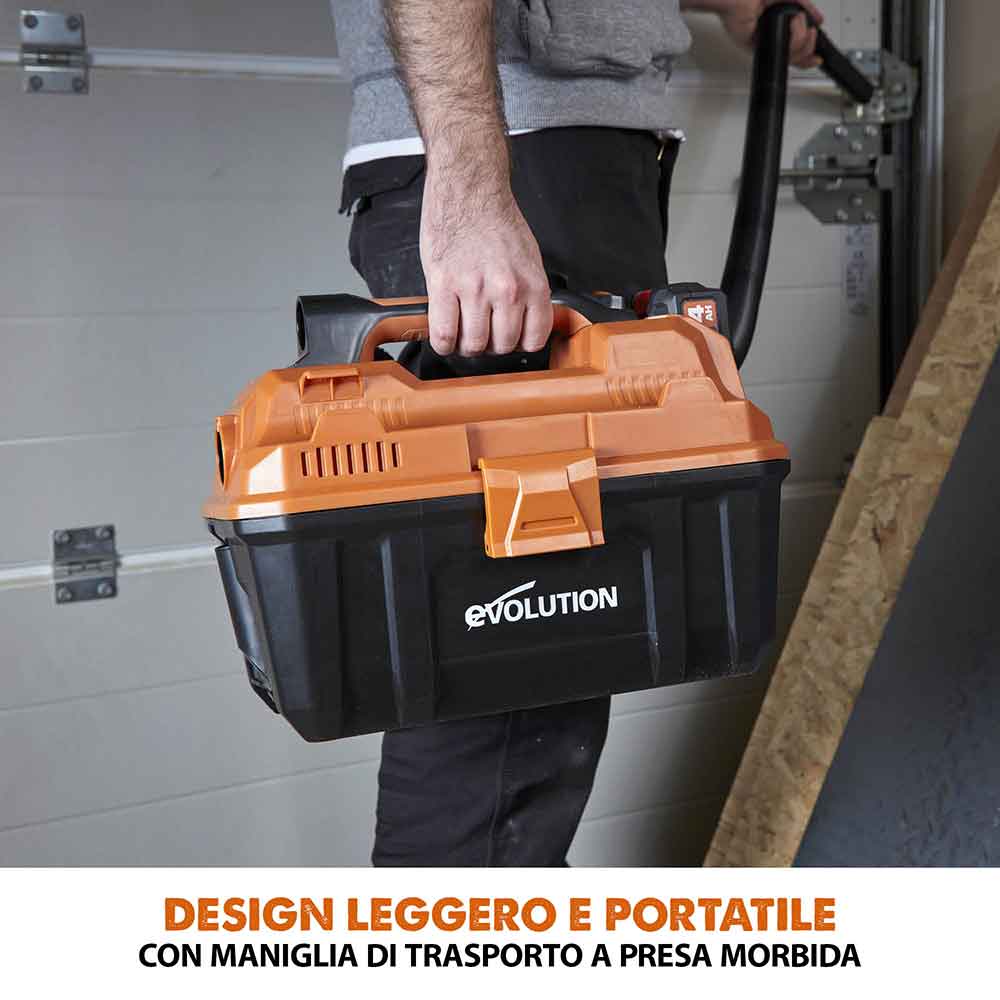 Aspiratore secco / umido a batteria 11L Evolution R11VAC-Li con batteria da 4Ah e caricabatterie