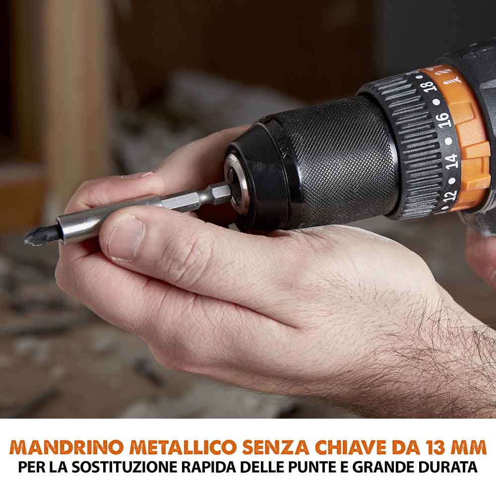 Trapano avvitatore a batteria Evolution R13CMB-Li senza batteria e caricabatterie