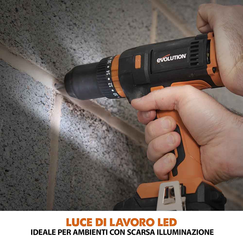 Trapano avvitatore a batteria Evolution R13CMB-Li senza batteria e caricabatterie